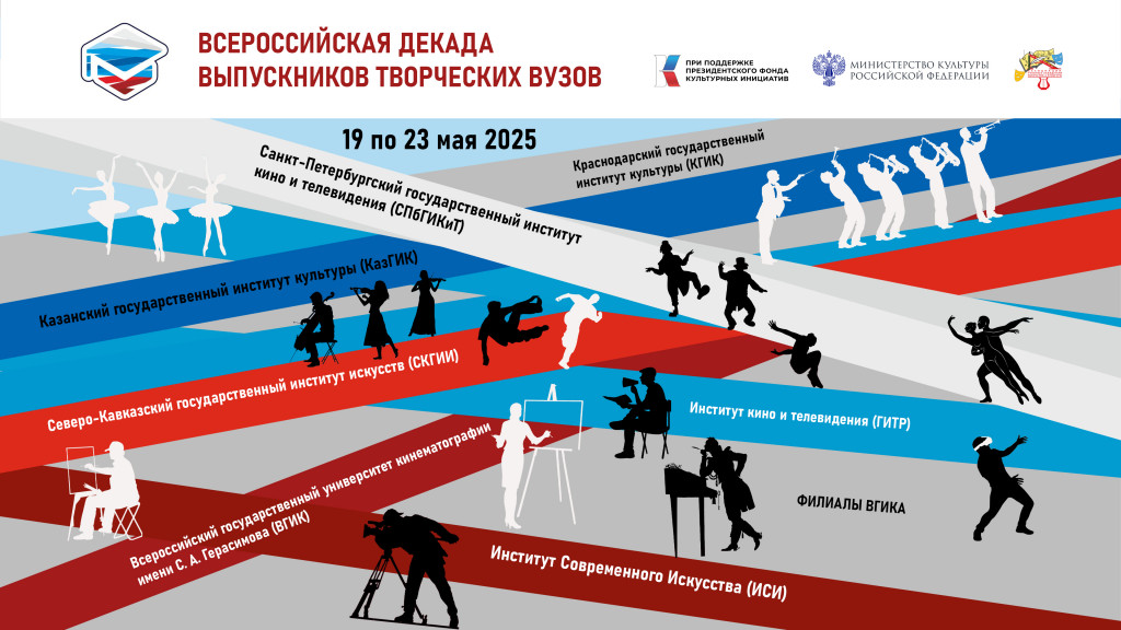 Во Всероссийском государственном университете кинематографии имени С.А. Герасимова с 19 по 23 мая 2025 года пройдет Декада выпускников творческих вузов по кинематографическому направлению